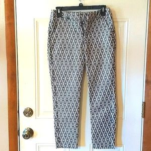 Merona ladies black and white pants size 2
